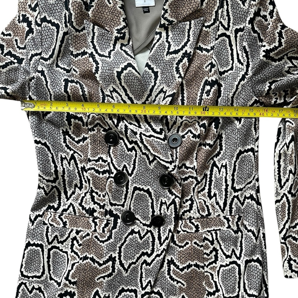 Cabi Python Double Breasted Blazer Size 2 - image 5